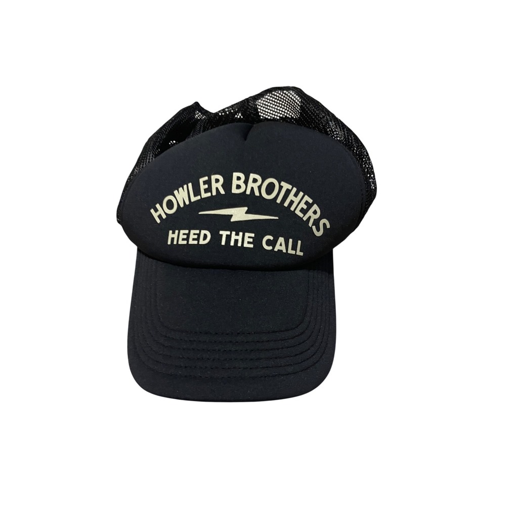 Howler Brothers Heed The Call Trucker Hat Black Mesh Snapback Cap Mens